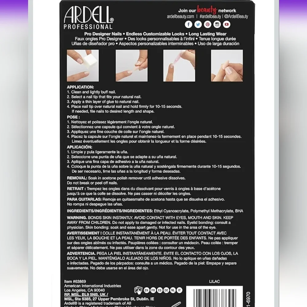 Ardell Press-On Nails in Soft Lilac - Picture 2 of 4
